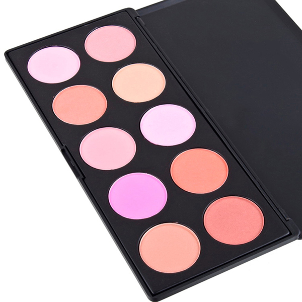 Charm 10 Color Makeup Cosmetic Blush Blusher Powder Palette Beauty Tool For Women