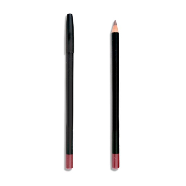 Wooden Cosmetic Pencil for Eyeliner with Black Plastic Cap